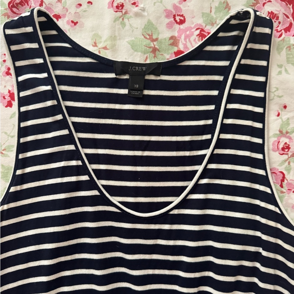 J. Crew Black and White Striped beach / maxi dress